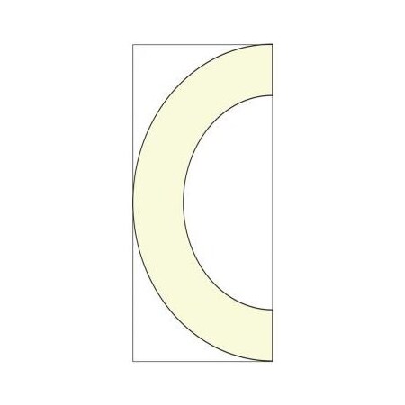 Accuform GLOW FLOOR SHAPE SEMICIRCLE 4 LHR713 LHR713